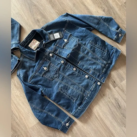 TRUE RELIGION OVERSIZED DENIM JACKET - Picture 9 of 13